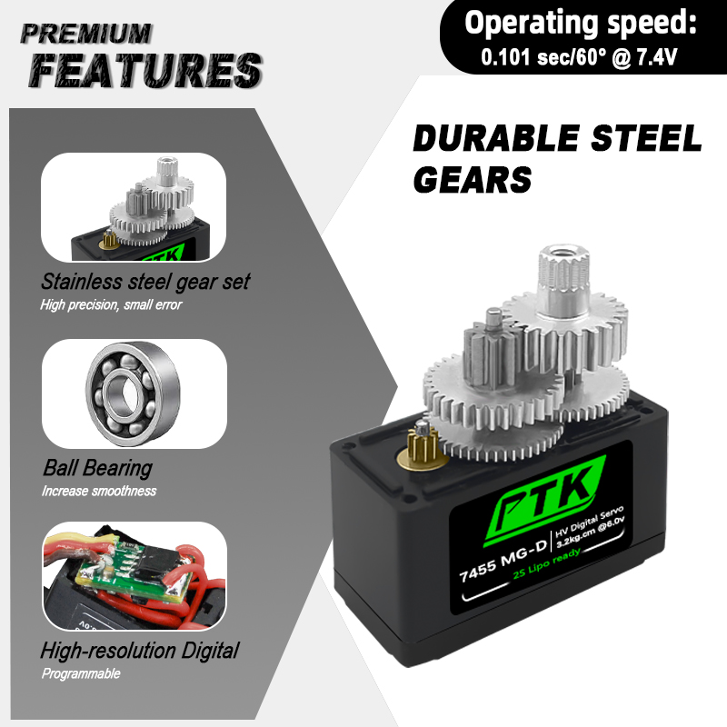 PTK 7455MG-D servo 12g Digital - Rc Hobby Shops recension och pris