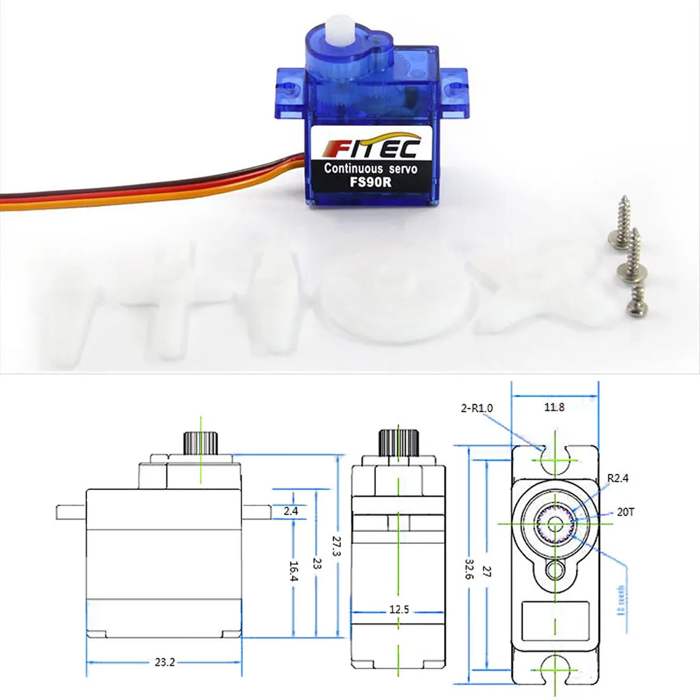 Feetech Mini FS90R Micro Servo - Rc Hobby Shops recension och pris