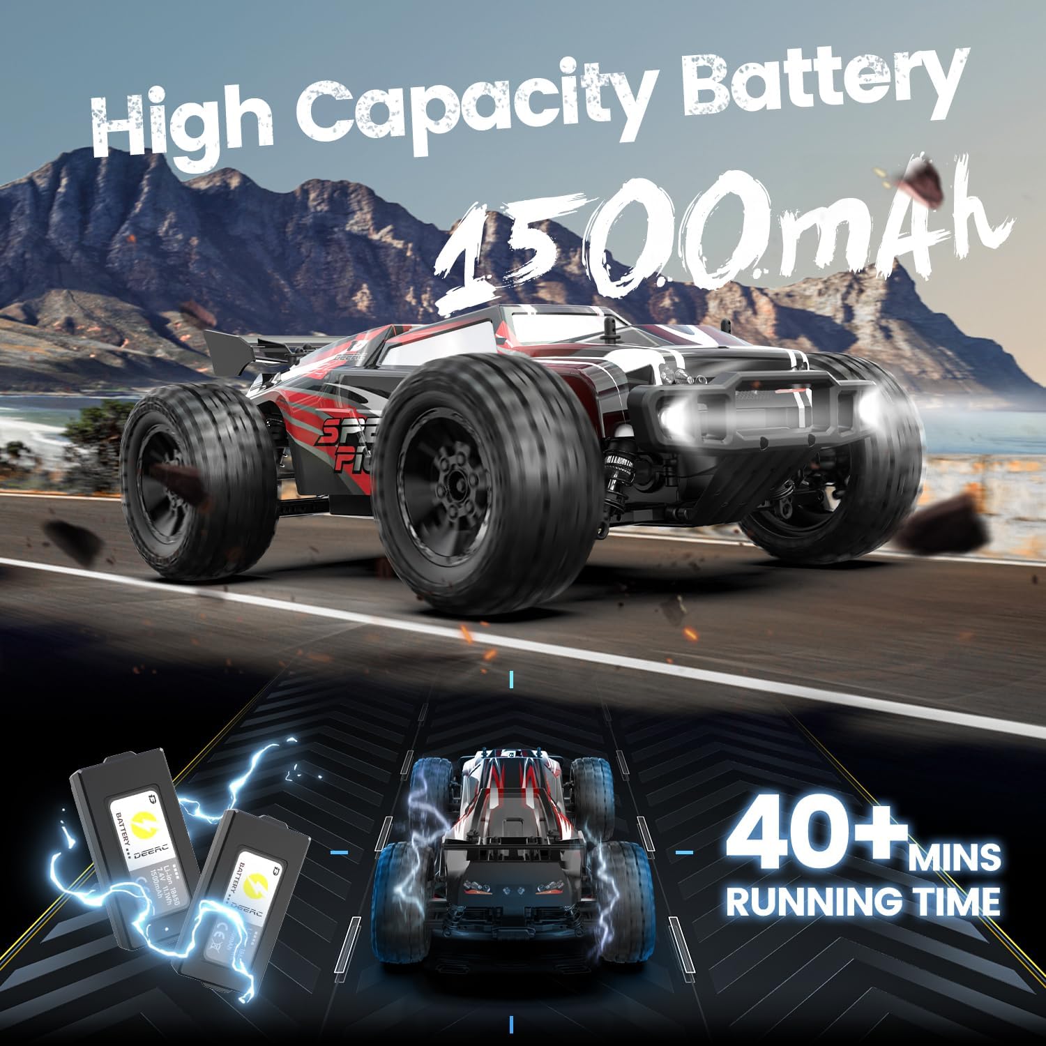 1:10 Scale Large RC Car with D - Rc Hobby Grade Monster Truck recension och pris