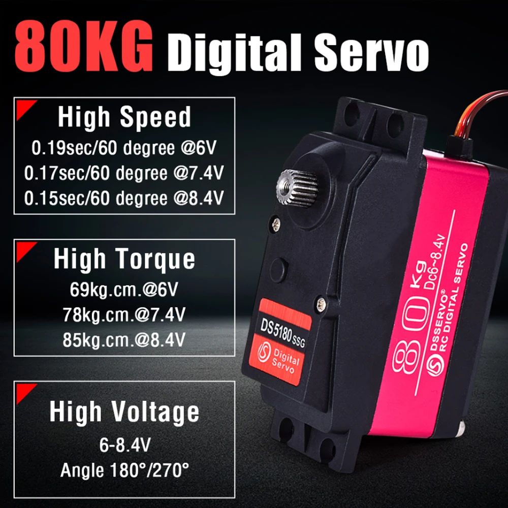 Dsservo Waterproof DS5180 80KG - Rc Hobby Shops recension och pris